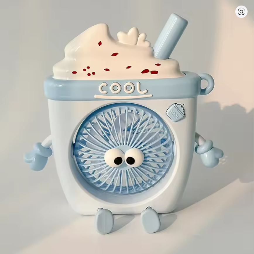 Portable Handheld Fans USB Charging Desktop Cartoon Mini Fan Student Office Summer Outdoor Climbing Fishing Small Fans