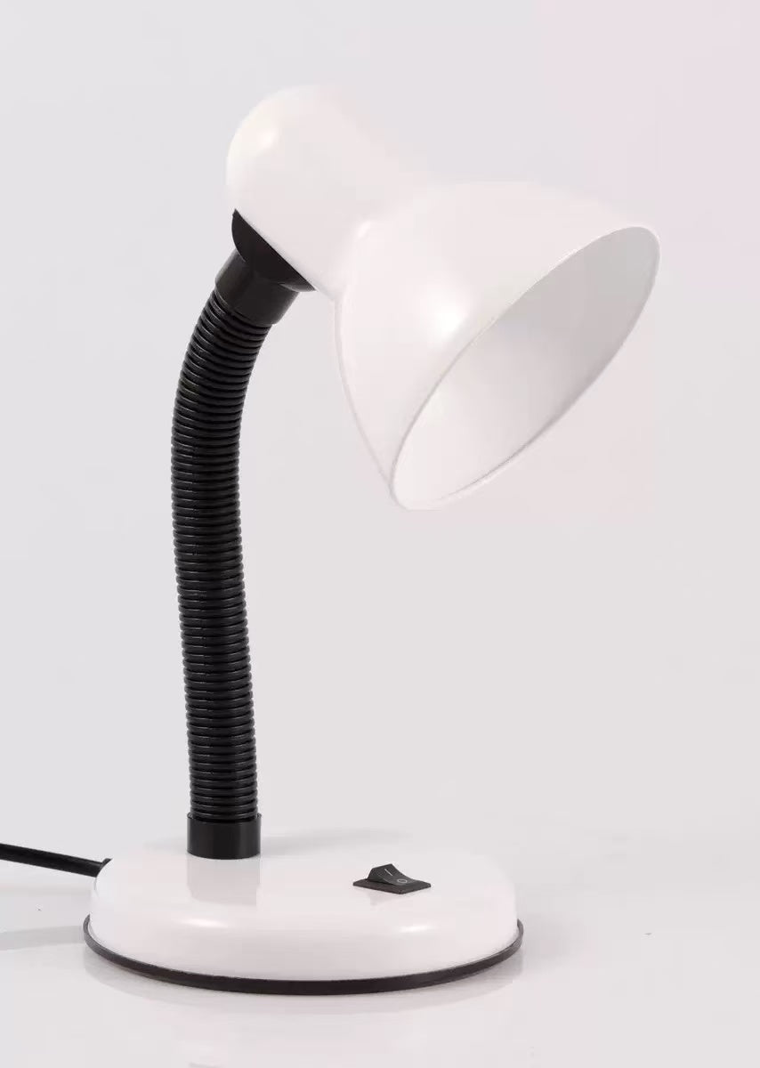 203-Flexible Gooseneck Desk Lamp with LED Bulb, 6000K Metal Table Lamp for Office, Living Room, Bedroom, College Dorm