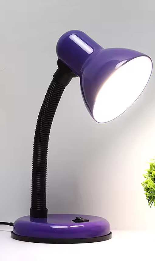 203-Flexible Gooseneck Desk Lamp with LED Bulb, 6000K Metal Table Lamp for Office, Living Room, Bedroom, College Dorm