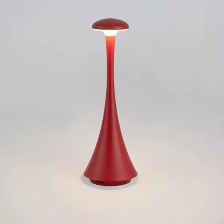 Mushroom Table Lamp, USB-C Rechargeable Wireless Touch Creative Night Light for Hotel, Bedroom & Home Atmosphere