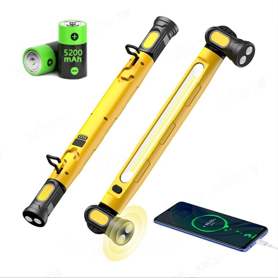 Super Bright Magnetic Work Light Built-in 5200mAh Rechargeable Battery Underhood Work Lamp Bar For Car Repair Outdoor lighting