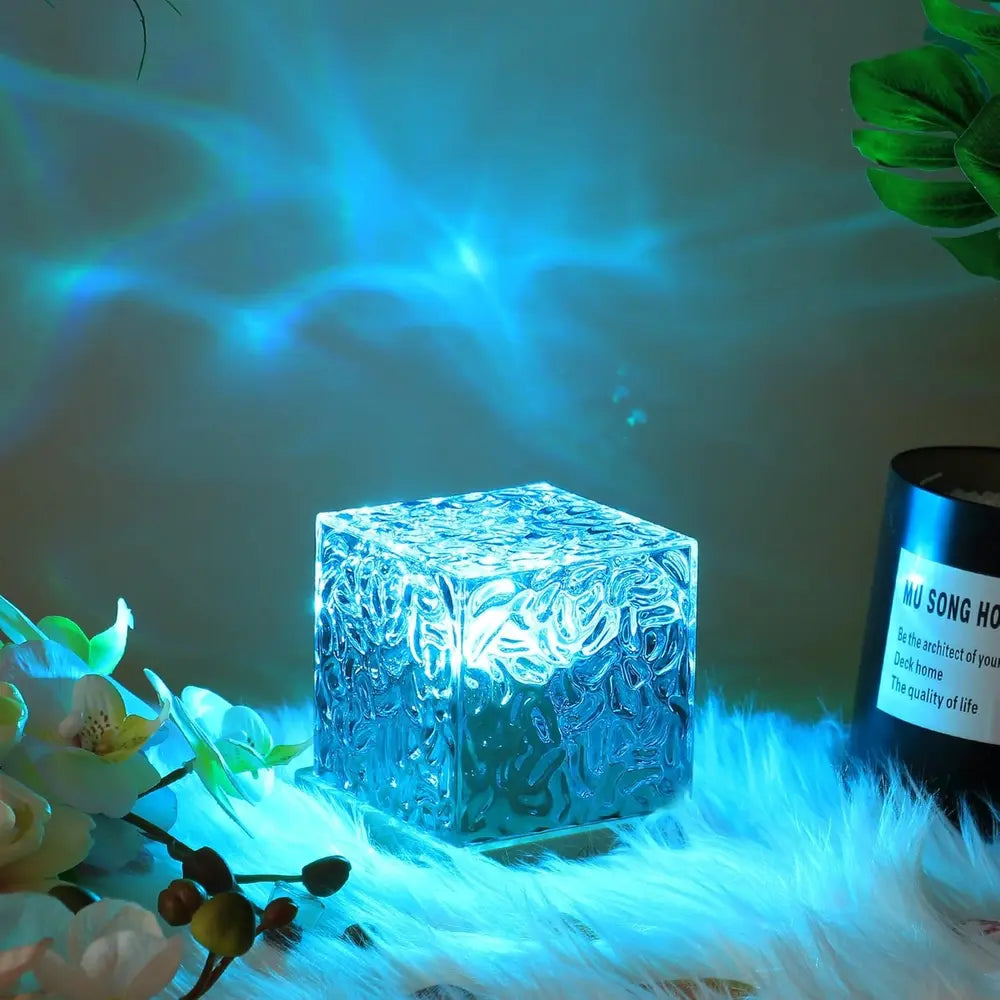 Molten Glass Cube Lamp