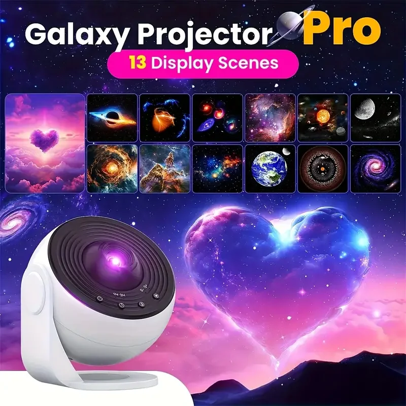 Star Projector Galaxy Night Light HD Lmage Disc Upgraded Planetarium Projector With Remote Control Bluetooth Function For Room