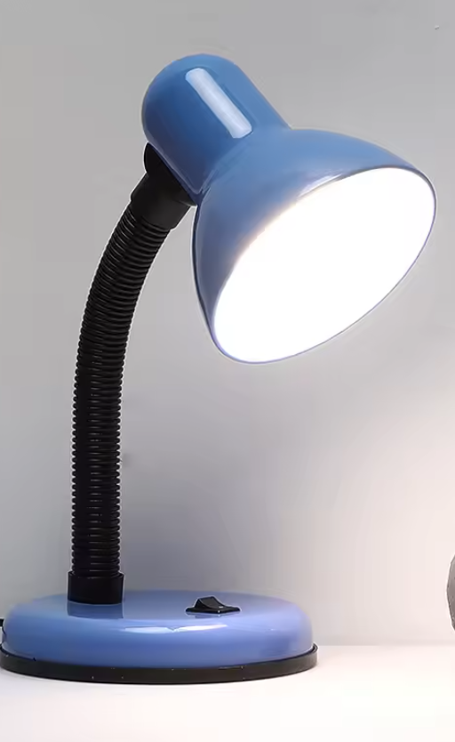 203-Flexible Gooseneck Desk Lamp with LED Bulb, 6000K Metal Table Lamp for Office, Living Room, Bedroom, College Dorm