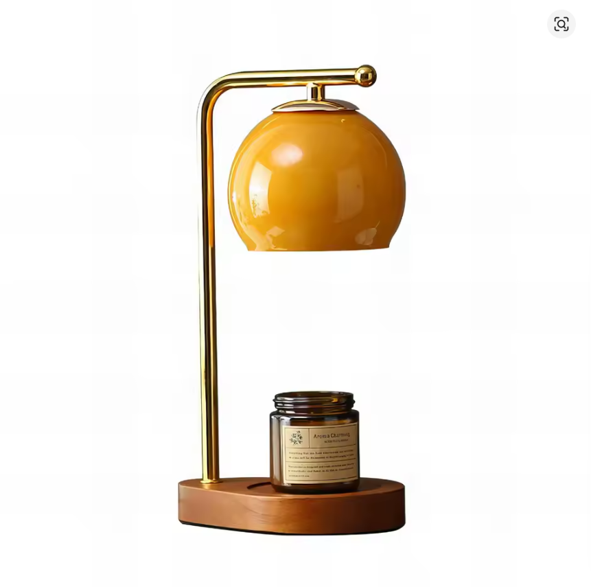 Fragrance Wax Melter Lamp, Flameless Candle Warmer Metal Aroma Diffuser with Gift Box, Decorative Light in European American
