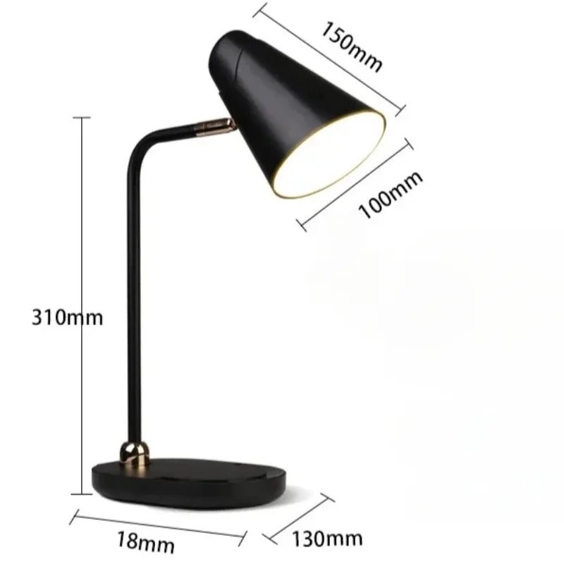 Simple Office Study Bedroom Study Art Desk Lamp LED Student Dormitory Specially Durable Adjustable Tri Color Reading Light