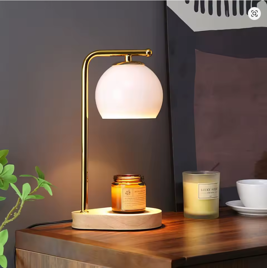 Fragrance Wax Melter Lamp, Flameless Candle Warmer Metal Aroma Diffuser with Gift Box, Decorative Light in European American