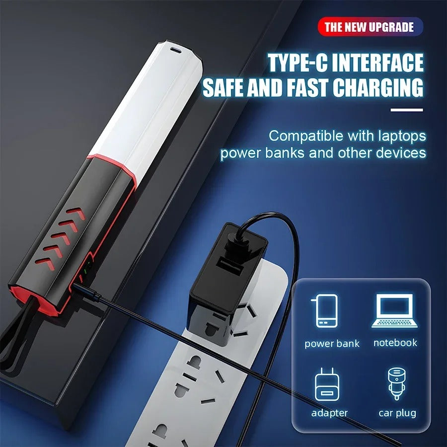 BALDR LED Portable Strong Light Flashlight AH29 Rechargeable Long Range Zoom Torch Outdoor Camping Fishing Hunting Handheld Lamp