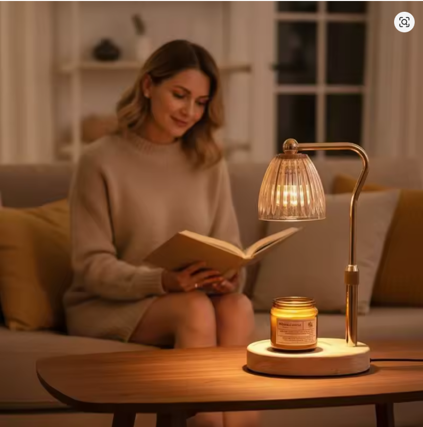 AC-220V Aromatherapy Candle Heating Lamp Deodorize 50W Dimmable Cafe Ambient Light Romantic Atmosphere Desktop Decorative Lamp