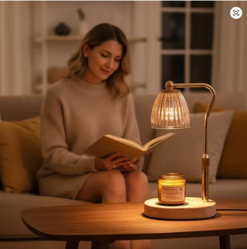 AC-220V Aromatherapy Candle Heating Lamp Deodorize 50W Dimmable Cafe Ambient Light Romantic Atmosphere Desktop Decorative Lamp