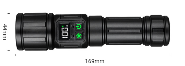 Strong light far-reaching bright laser cannon flashlight with side light emergency repair multi-functional lighting aluminum alloy flashlight