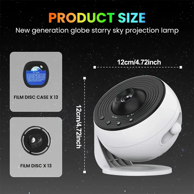 Star Projector Galaxy Night Light HD Lmage Disc Upgraded Planetarium Projector With Remote Control Bluetooth Function For Room