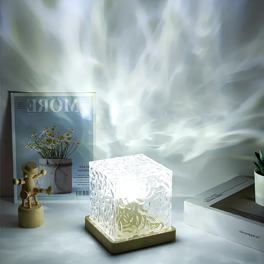 Molten Glass Cube Lamp
