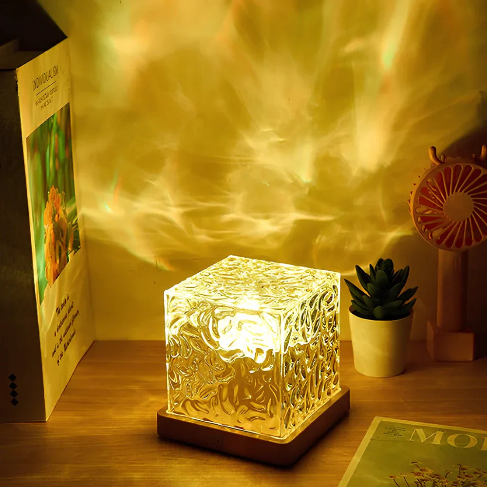 Molten Glass Cube Lamp