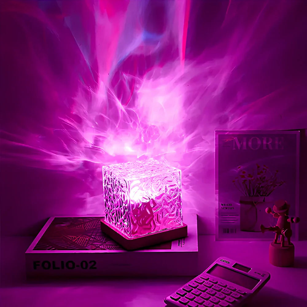 Molten Glass Cube Lamp