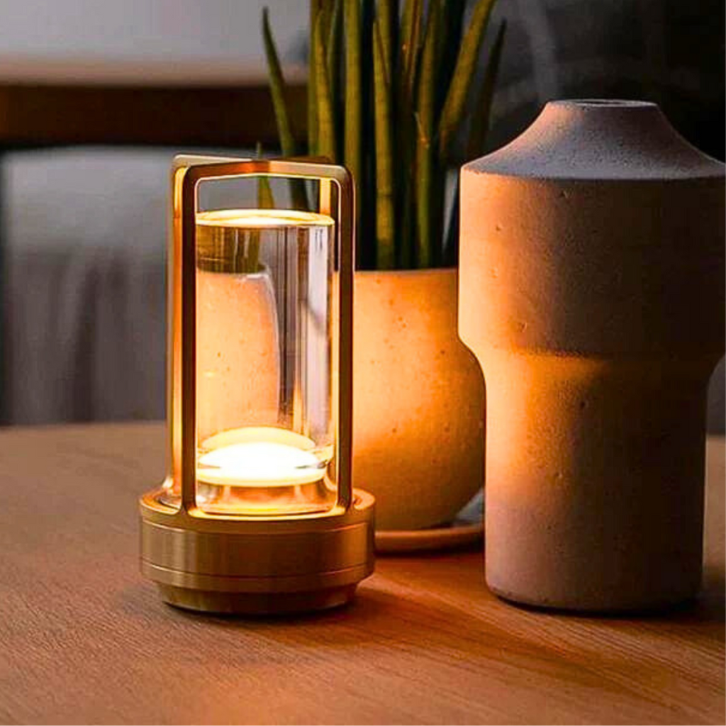 LED Table Lamp plastic bedroom bedside desk lamp rechargeable touch dimming desk lamp dining table decorative table lamp