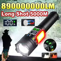 890000000LM Most Powerful LED Flashlights Strong Light 5000M Torch Light Rechargeable Portable Lamp Outdoor Camping Lantern