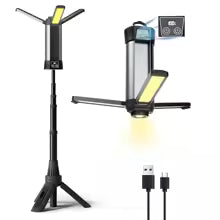 6000mAh LED Work Light Rechargeable Cordless Work Light with COB Construction Light Telescopic for Outdoor Camping