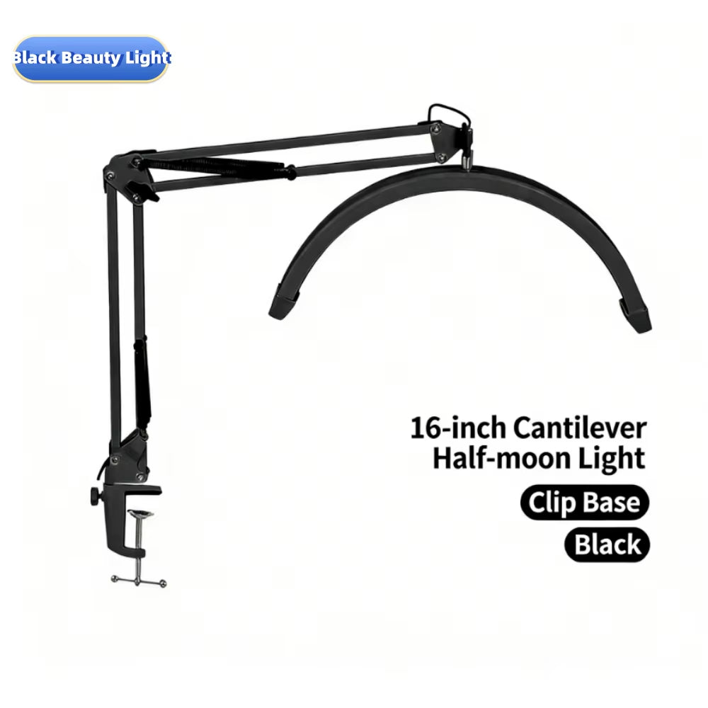 Modern LED Half-Circle Eyelash Extension Salon Light 16inch Desktop Half-Circle Eyelash Extension Light 32W Cantilever UShaped