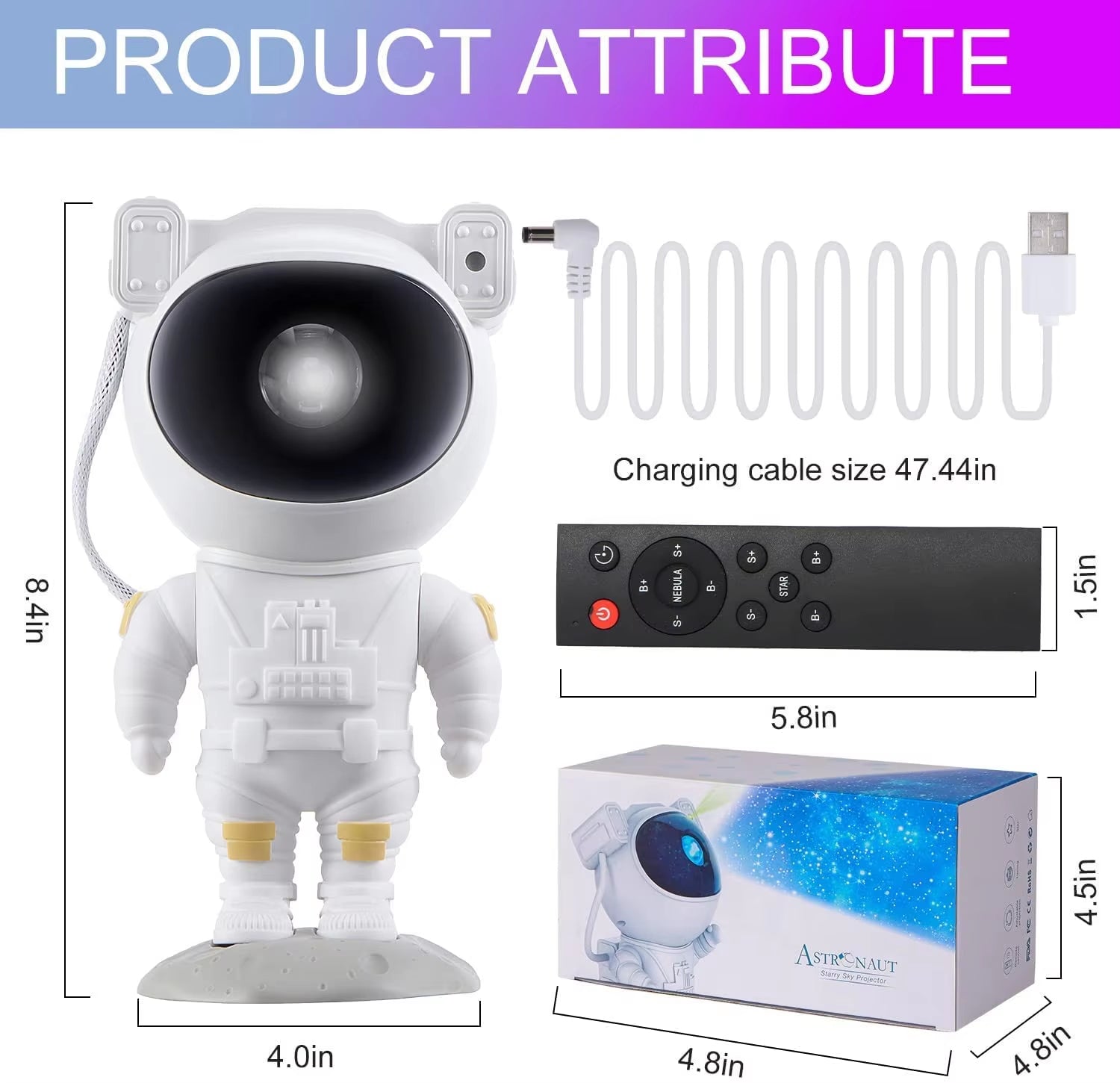 Astronaut Galaxy Projector Night Light Starry Sky Ceiling Lamp with Timer Remote for Bedroom Home Party Decor Birthday Gift