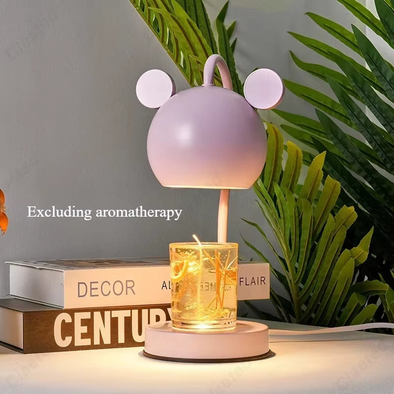 Creative Simple Cartoon Mickey Bear Scented Candle Lamp Bedroom Bedside Scented Atmosphere Table Lamp Ornaments