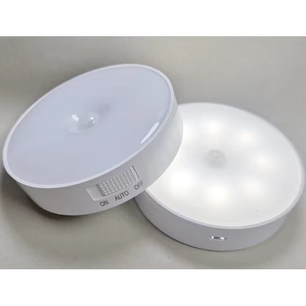 2pcs LED Smart Human Body Sensor Night Lamp Emergency Automatic Lighting USB Charging Wireless Magentic Suction Use Night Light