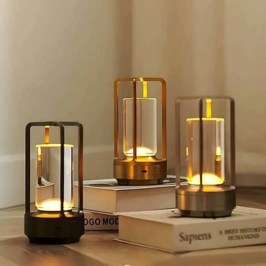 LED Table Lamp plastic bedroom bedside desk lamp rechargeable touch dimming desk lamp dining table decorative table lamp