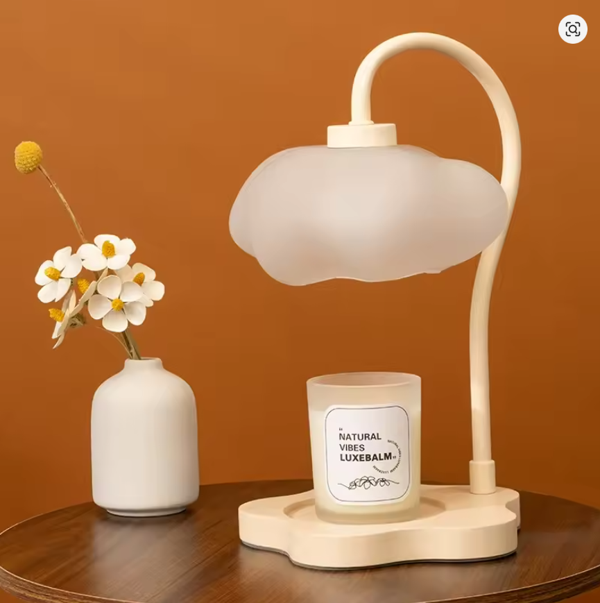 Creative Cloud-Shaped Wax Melt Lamp with Timer Aromatherapy Night Light, Scented Candle Warmer, Stylish Desk Table Lamp 3 sold