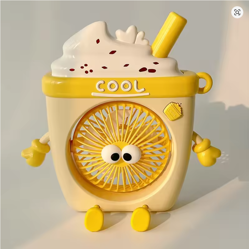 Portable Handheld Fans USB Charging Desktop Cartoon Mini Fan Student Office Summer Outdoor Climbing Fishing Small Fans