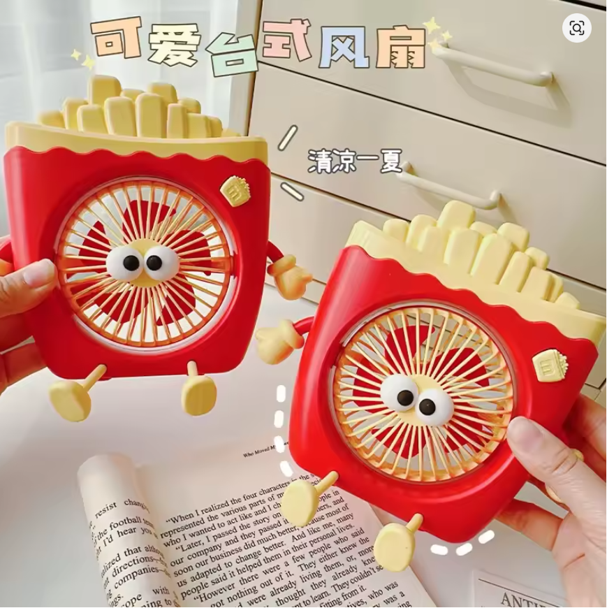 Portable Handheld Fans USB Charging Desktop Cartoon Mini Fan Student Office Summer Outdoor Climbing Fishing Small Fans