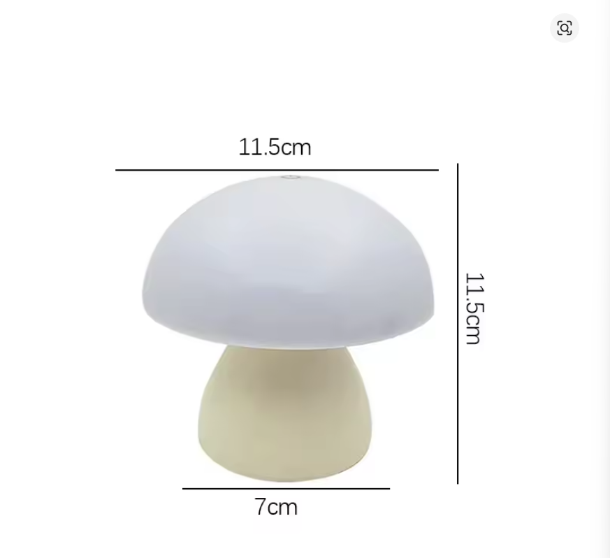 Mushroom LED Table Lamp Touch Dimming USB Charging Night Light for Bedroom/Desk/Coffee Bar Decorative Ambient Night Lighting