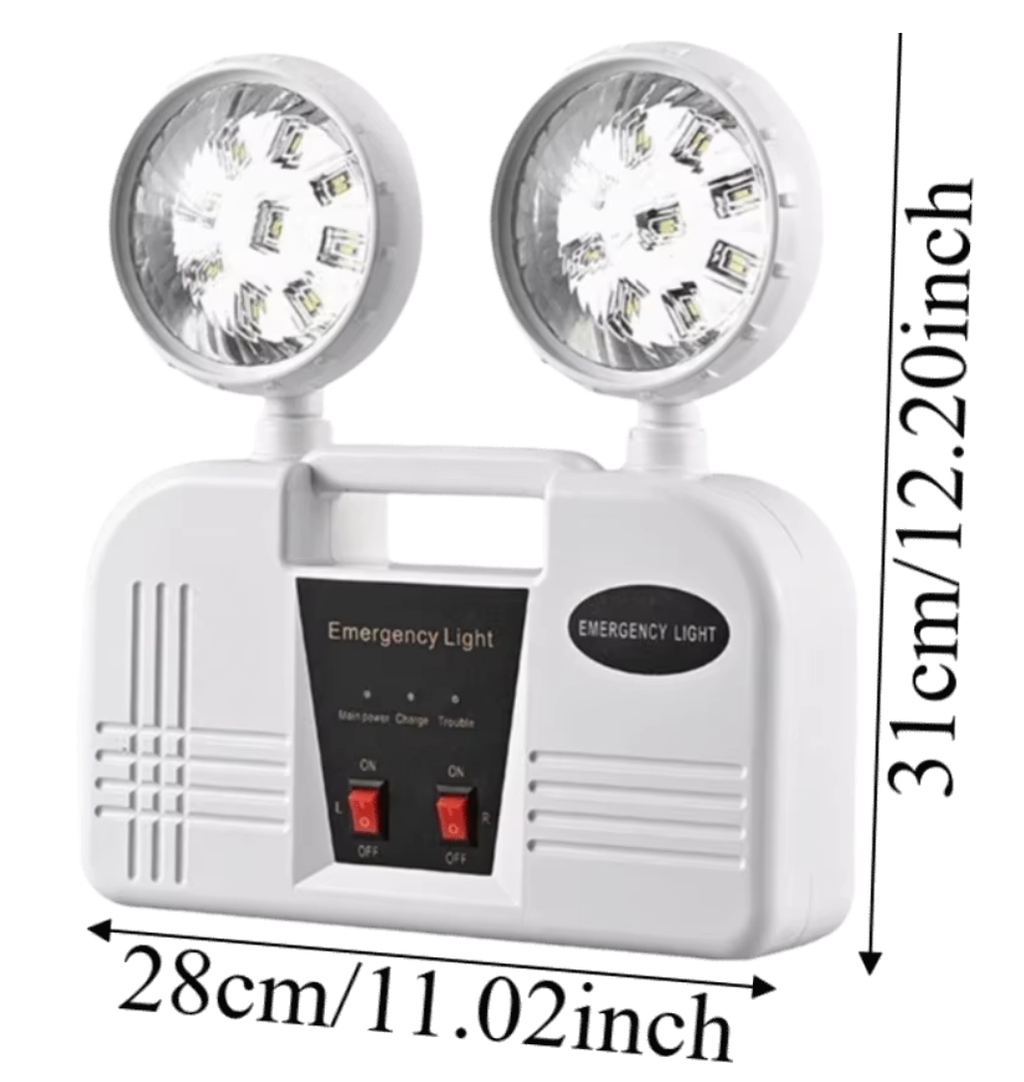 Emergency dual head light