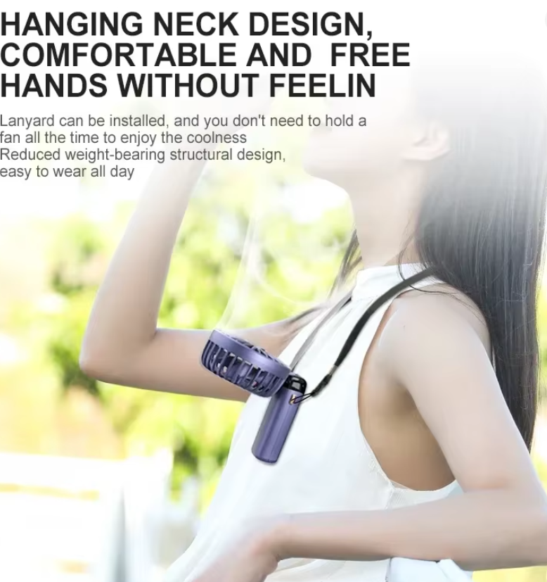 Hand Held Personal Fan With Built-In Phone Stand HF-01
