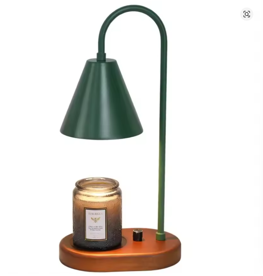 Electric Candle Warmer Lamp with Dimmer Wax Melting Light Creative Aromatherapy Table Wooden Base Bedside Decor Gifts 110V/230V