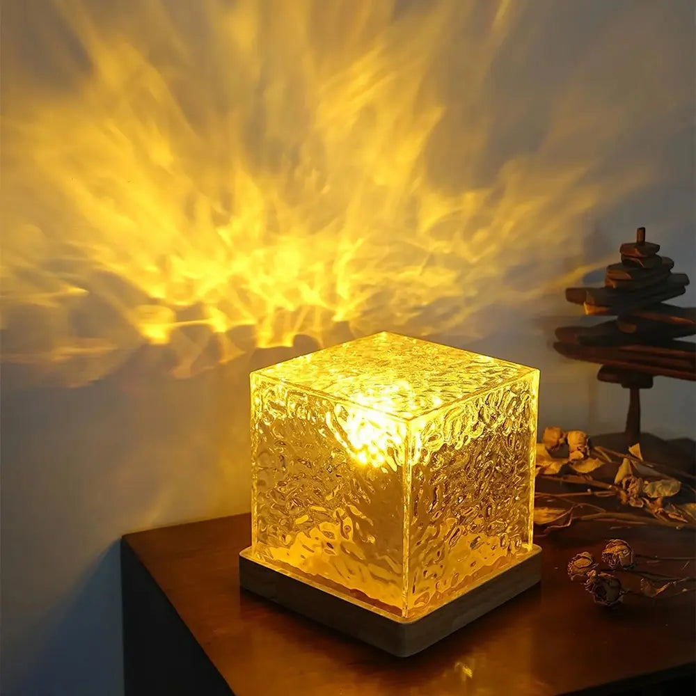 Molten Glass Cube Lamp