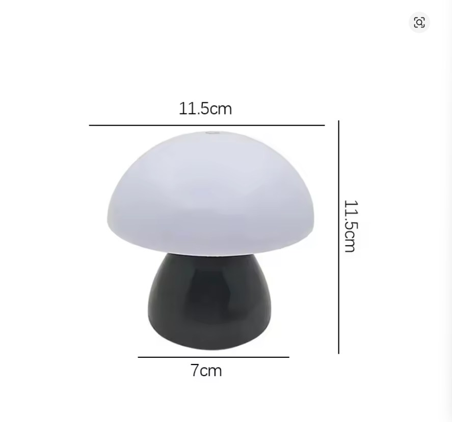 Mushroom LED Table Lamp Touch Dimming USB Charging Night Light for Bedroom/Desk/Coffee Bar Decorative Ambient Night Lighting