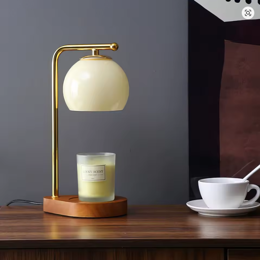Fragrance Wax Melter Lamp, Flameless Candle Warmer Metal Aroma Diffuser with Gift Box, Decorative Light in European American