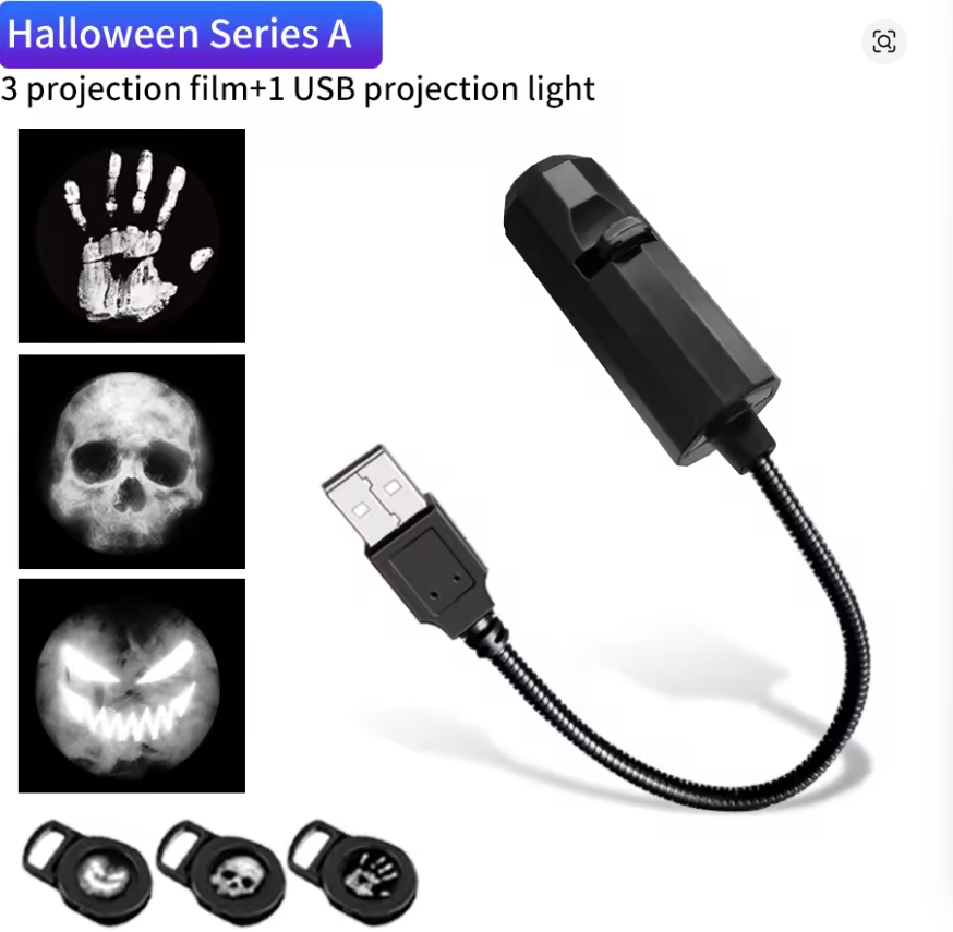 USB Plug Projection Lamp Planet/Halloween/Christmas Theme Replacement Lamp Strip Indoor Ceiling Decoration Projection Lamp