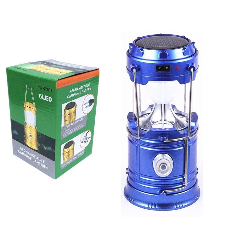 5800 Solar Camping Lantern, USB Rechargeable, Handheld Portable Light for Home, Outdoor & Night Market, Kerosene-Style Design