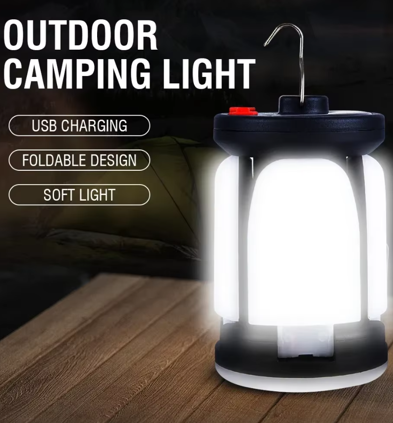 Solar charging tent lamp outdoor household waterproof camping lamp hanging lamp electric display night market stall lighting lamp