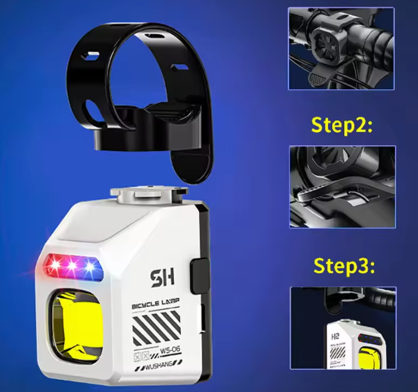 Cross-border new model cycling light super bright mini strong light warning multi-function front and rear can be installed convenient bicycle lamp