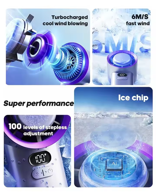 Handheld Fan  Speed Settings HF-02