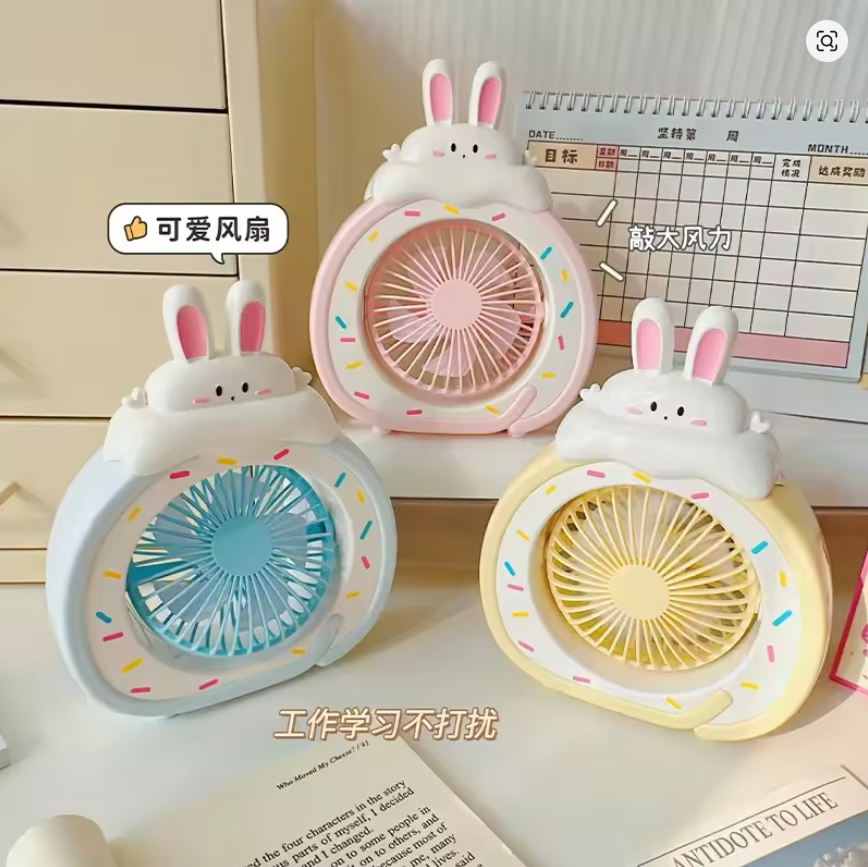 Portable Handheld Fans USB Charging Desktop Cartoon Mini Fan Student Office Summer Outdoor Climbing Fishing Small Fans