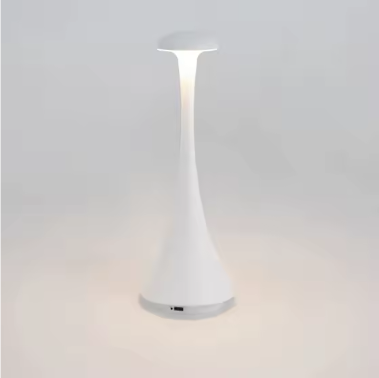 Mushroom Table Lamp, USB-C Rechargeable Wireless Touch Creative Night Light for Hotel, Bedroom & Home Atmosphere