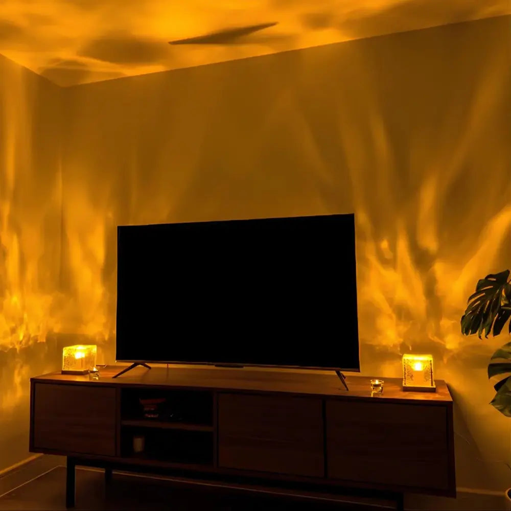 Molten Glass Cube Lamp