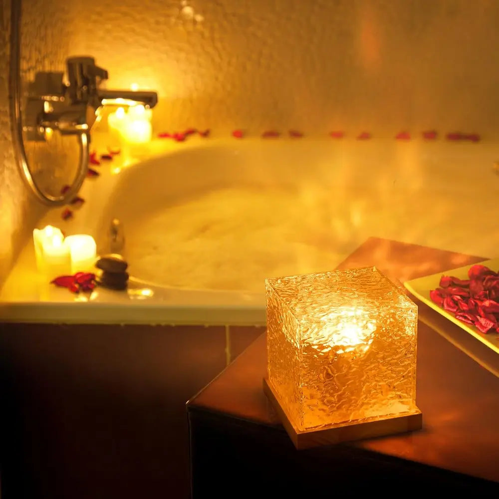 Molten Glass Cube Lamp