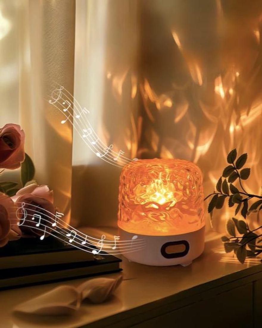 Light Theatre: Ambient Light With Stereo Speaker, Ripple Sunset Aurora Projector All - in - 1 - Night Lights & Ambient Lighting - Light Theatre - Iceberg - INSPECIAL HOME