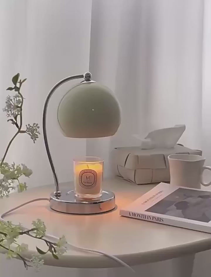 Fragrance Wax Melter Lamp, Flameless Candle Warmer Metal Aroma Diffuser with Gift Box, Decorative Light in European American
