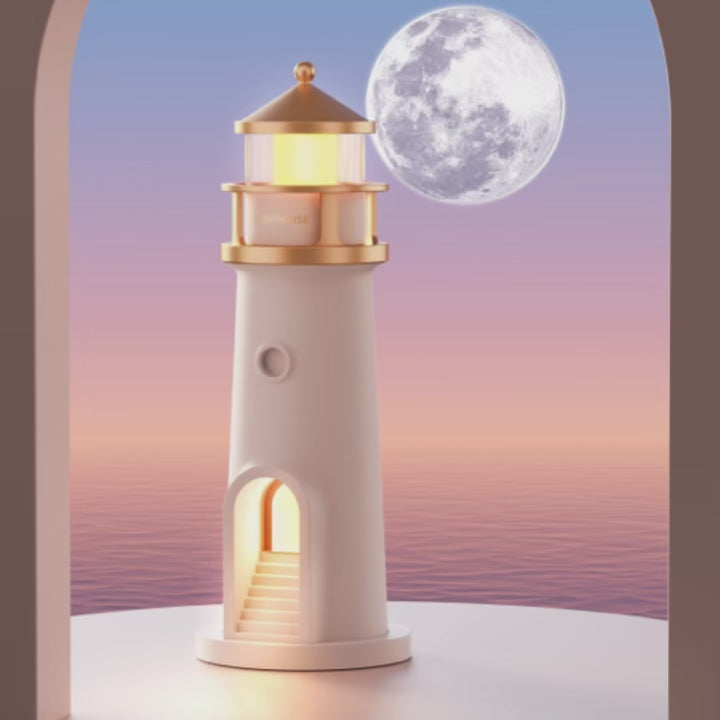 Moon Lamp Projection Lighthouse Lamps Night Light Remote Control Bluetooth Music Motion Sensor Ambient Lights Xmas Birthday Gift