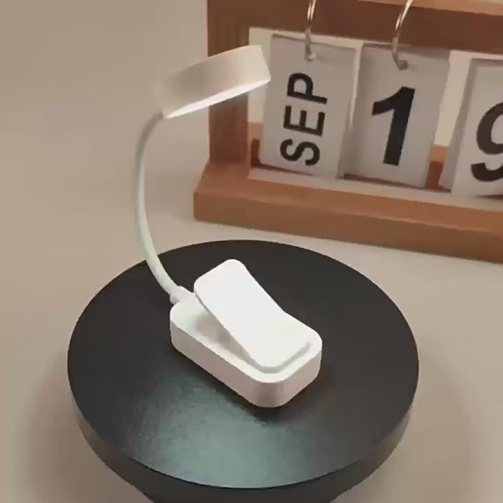 Rechargeable LED Book Lamp Night Light Adjustable Brightness Clip-On Study Reading Light Travel Bedroom Reading Bedside Lamps